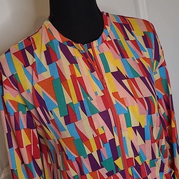 LulaRoe sz 14 junior athletic leisure, zippered jacket, NWT - Picture 2 of 13
